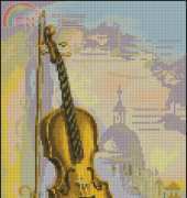 Sketch with Violin from Вишиті картини (Embroidered Paintings) 78 XSD
