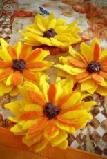 Felt sunflowers