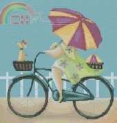 Cross Stitch Canepa - Bicycle Lady IV