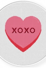 Daily Cross Stitch - XOXO Heart