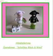 Nadelspiel-Sheepduo-Eggwarmer Black & White-German