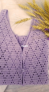 Salchis Crochet -  Irene Randazzo - Top Lavender - Top Lavanda - Spanish