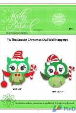 Tis The Season Christmas Owl Wall Hangings by Kathy Barwick-Plastic Canvas