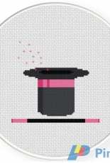 Daily Cross Stitch - Magic Wand and Hat