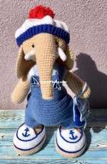 Alenka Colored Toys - Alenka - Elephant Danya little Sailor - Russian and English