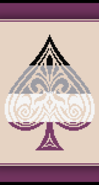 Cross Stitch Quest - Asexual Flag - Ace of Spades - Free