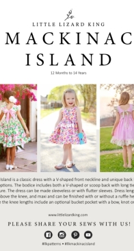 Little Lizard King - Mackinac Island Dress - Size 12 Months - 14 Years