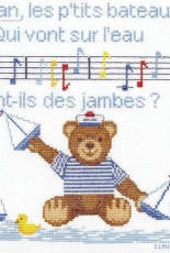 maman les petits bateaux - point de croix magazine de mai 1999