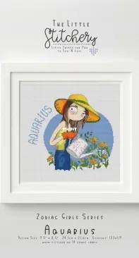 The Little Stitchery - Zodiac Girls  Series - Aquarius