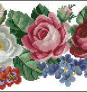 Cross Stitch Happy House April 2008 Triple Rose