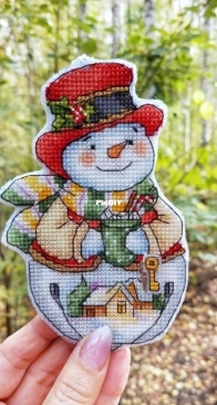 Snowman With Cocoa by Elena Shestakova XSD