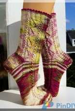Romys Frühlingsrauschen Socks by Micha Klein/Wolletraum-German-Free
