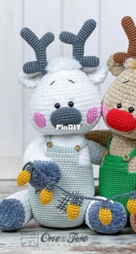 One and Two Company - Carolina Guzman - Rin the Christmas Glow Reindeer - Amigurumi Rin le Renne de Noël Lumineux - French