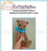tiny toy box-vintage bear by stefanie delvin