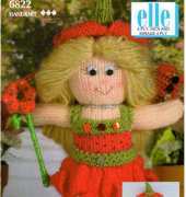 Elle: No. 6822 - Rose Fairy Knit Toy