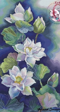 Evening Lotuses by Irina Zagorodskaya