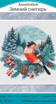 AnnaXStitch - 0812 - Winter Bullfinch by Anna Nolfina