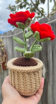 Sierra Stitches - Potted Roses