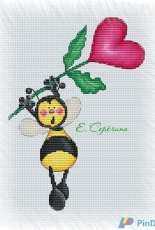 Lovely Stitches - Bee by Ekaterina Seryogina - Free