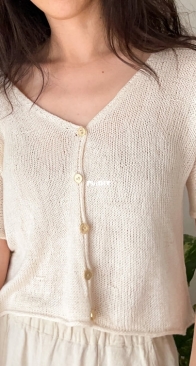 Boxy V-Neck by Friday Knits