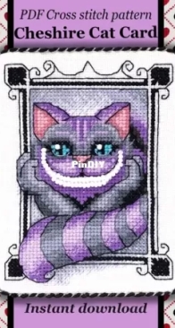 Xstitch Little Stories - Nani Studio - Cheshire Cat Card
