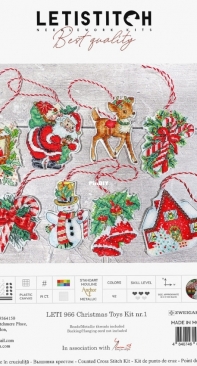 Letistitch LETI 966 Christmas Toys Kit 1