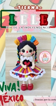 Joshii Gurumis - Ana Jocelyn Ayometzi Carreto - Cute Lele Independence Day - Tierna Lele Dia de la Independencia - Spanish