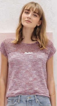 Petunia Tee by Phildar - French
