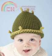 Lion Brand Yarn - Worms In The Grass Baby Hat