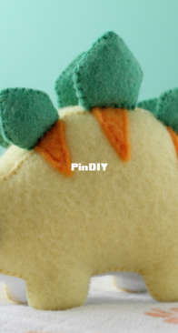 Typing With Tea - felt Stegosaurus