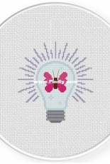 Daily Cross Stitch - Butterfly in a Bulb