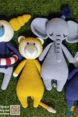 Clown, Lion, Elephant and Horse - LittleHappyCircus