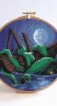 Stitch it Picasso - Kraken Sinking a Ship