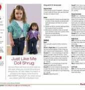 Coats & Clark Red Heart LW 3146 Just Like Me Doll Shrug by Tammy Hildebrand