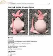 K and J Dolls - Sayjai Thawornsupacharoen - Pink Rabbit Monster Witch