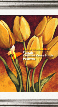 I Love Cross Stich - K-FL-0005 - Yellow Tulips