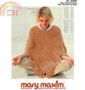 Mary Maxim.. Easy Block Poncho 3346N