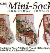 The Vermillion Stitchery 694 - Mini Socks Christmas Ornaments