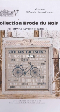 Isabelle Haccourt Vautier BDN 42 - Collection Brode Noir  - A velo cest Rigolo !