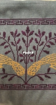Modern folk embroidery - peacock