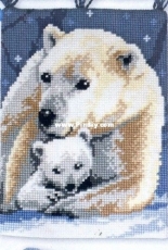 Vervaco Pillow Polar bear Mum and Cub 0003542