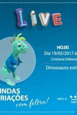 Cristiane Debora - Dinossauro Estiloso / Stylish Dinossaur Felt Pattern - Portuguese