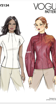 Vogue V2134 | Misses' and Miss Petite Top with Sleeve Variations Size 6-14
