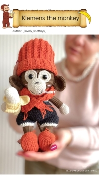 Lovely Stufftoys - Ania / Anna Nowikiewicz - Klemens the Monkey
