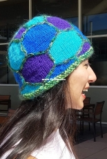 Window on Joy Beanie by Mary G Baker-Free
