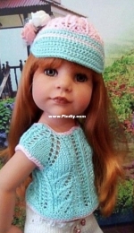Knitting with nina - Nina Vyazantia - Doll clothes MK "Summer Walk"  FOR PUPPETS 45-50 CM - Russian