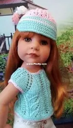 Knitting with nina - Nina Vyazantia - Doll clothes MK "Summer Walk"  FOR PUPPETS 45-50 CM - Russian