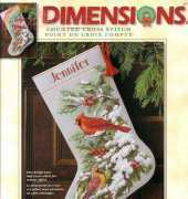 Dimensions 8738 - Early Snow Cardinals Stocking