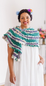 Bonfire Crescent Shawl by Annie Lupton - Knit Collage