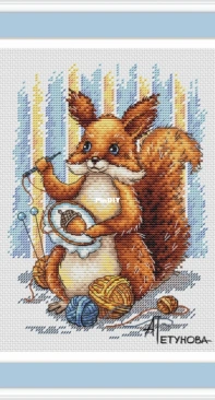 Squirrel Needlewoman by Anna Petunova